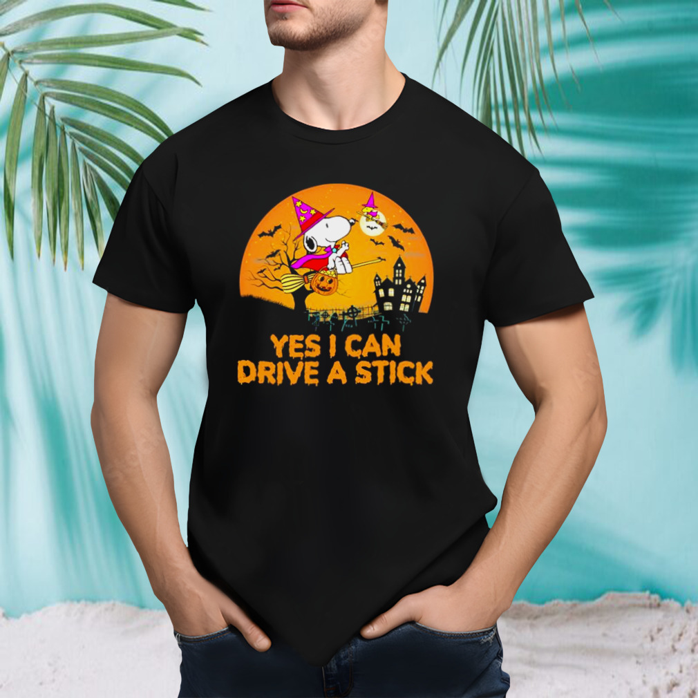 Witch Snoopy and Woodstock Yes I Can Drive a Stick Halloween 2023 shirt