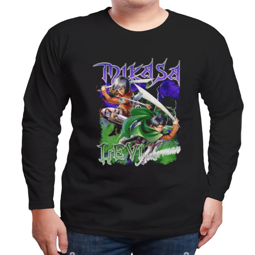 Levi & Mikasa anime shirt 3 Longsleeve tshirt