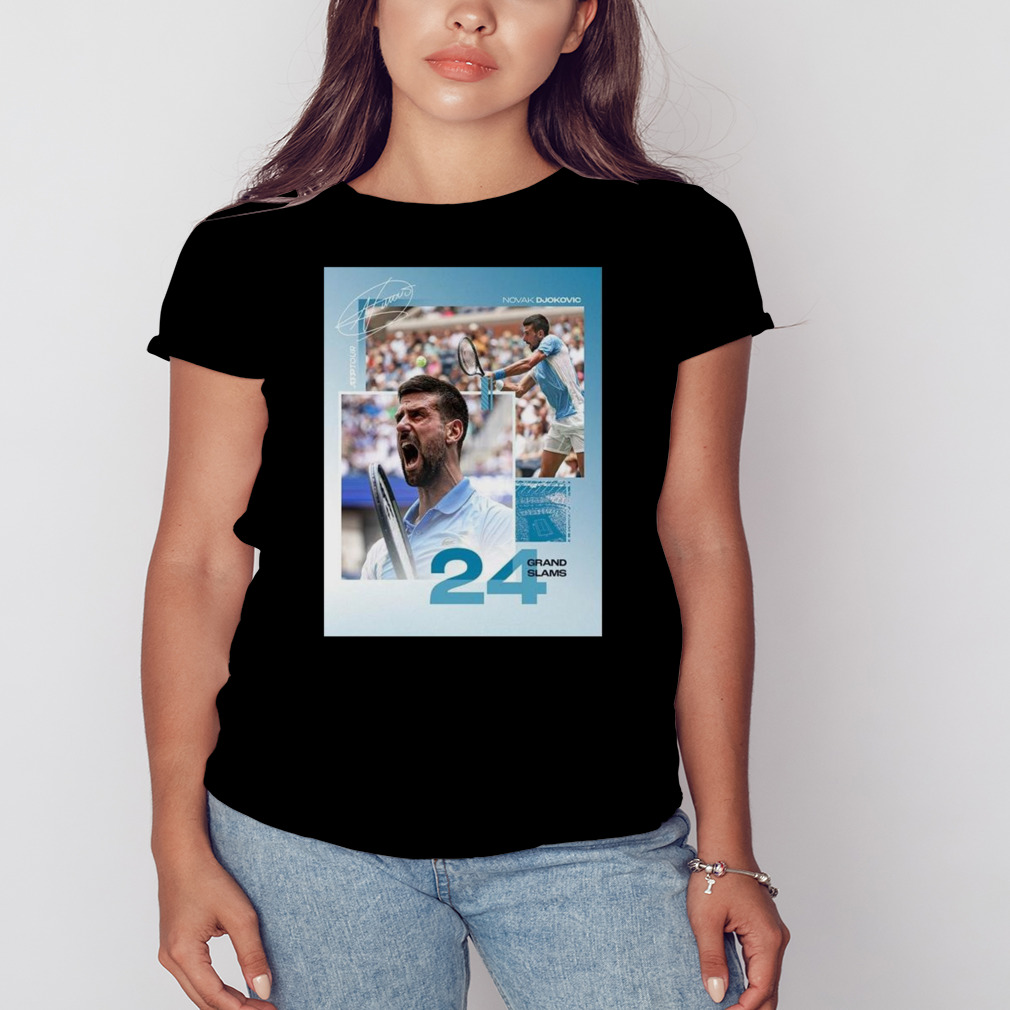 Novak Djokovic 24 Grand Slams Men’s Singles Titles Champions US Open Tennis 2023 Shirt 2 Women's tshirt