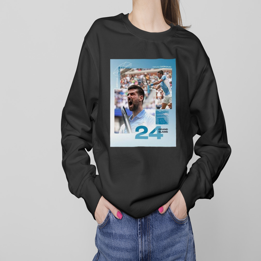 Novak Djokovic 24 Grand Slams Men’s Singles Titles Champions US Open Tennis 2023 Shirt 4 Sweaters
