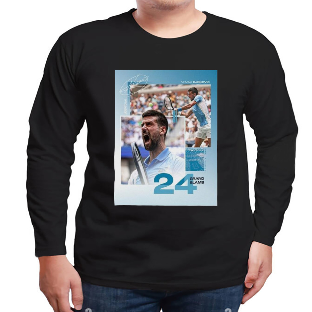 Novak Djokovic 24 Grand Slams Men’s Singles Titles Champions US Open Tennis 2023 Shirt 3 Longsleeve tshirt