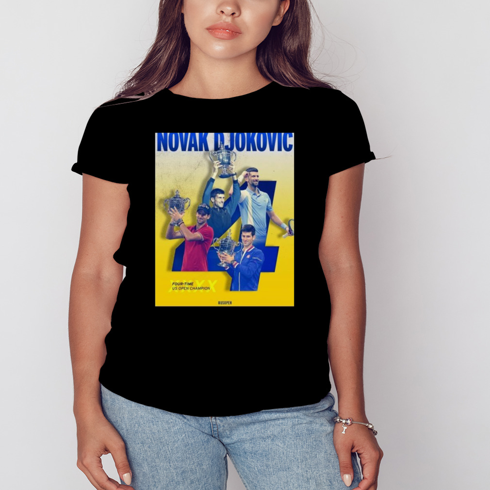 Novak Djokovic Four-Time US Open Champion 2023 Shirt 2 Women's tshirt
