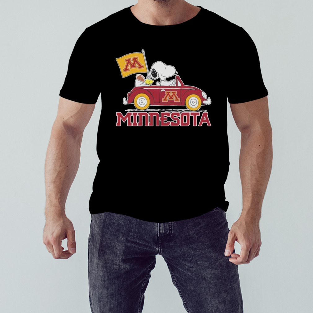 Snoopy And Woodstock Drive Car Minnesota Shirt