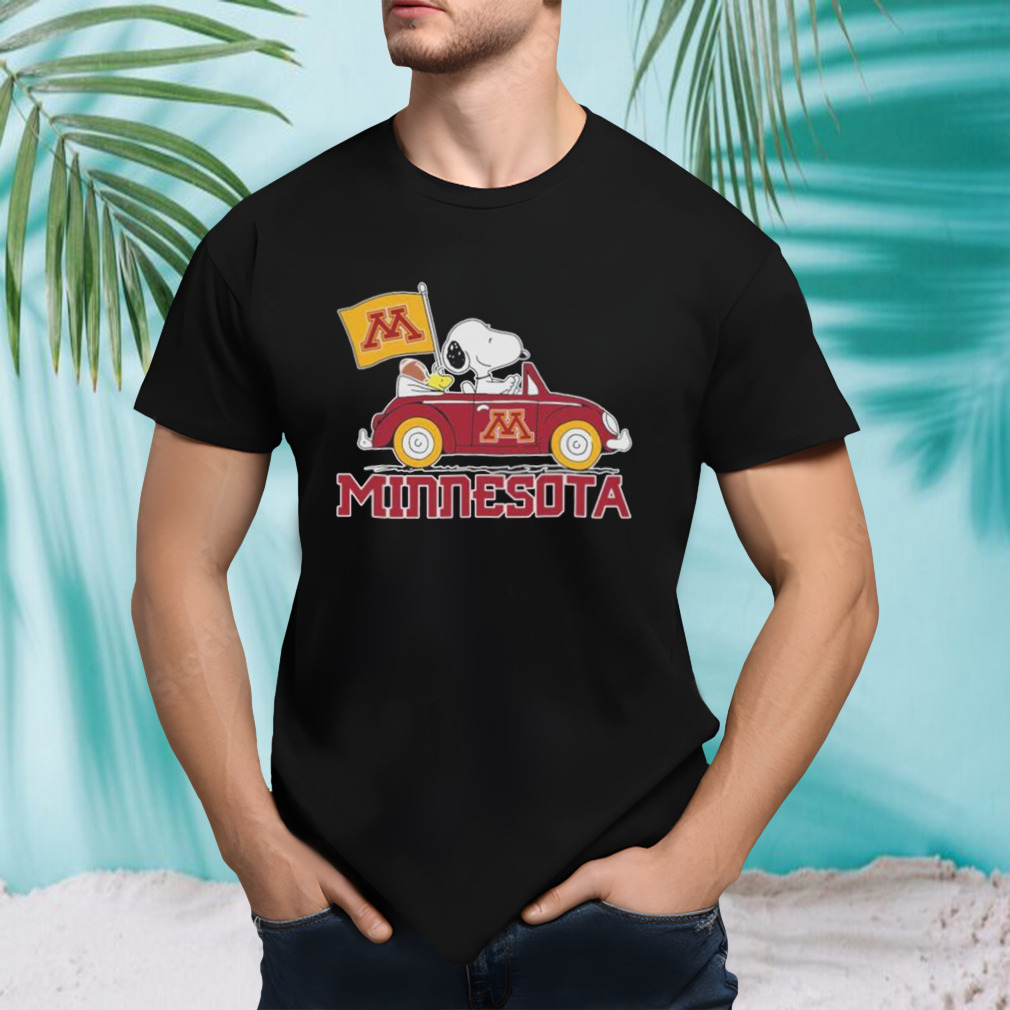 Snoopy And Woodstock Drive Car Minnesota Shirt
