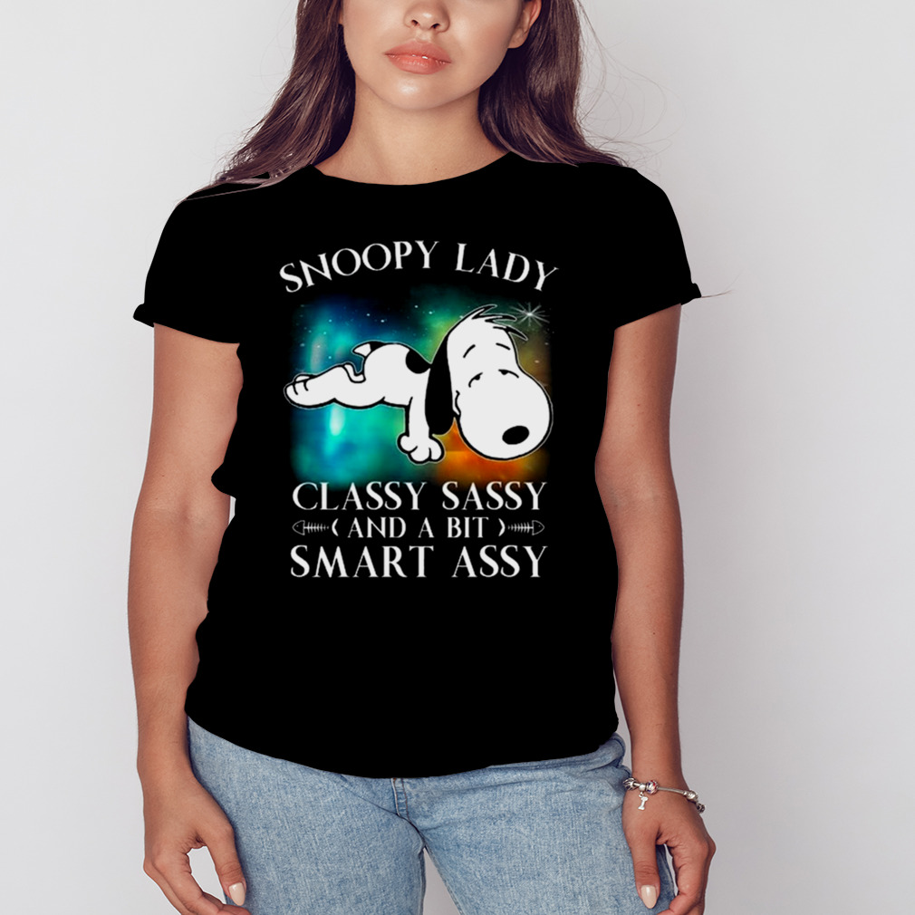 Snoopy lady classy sassy and a bit smart assy shirt 2 Women's tshirt