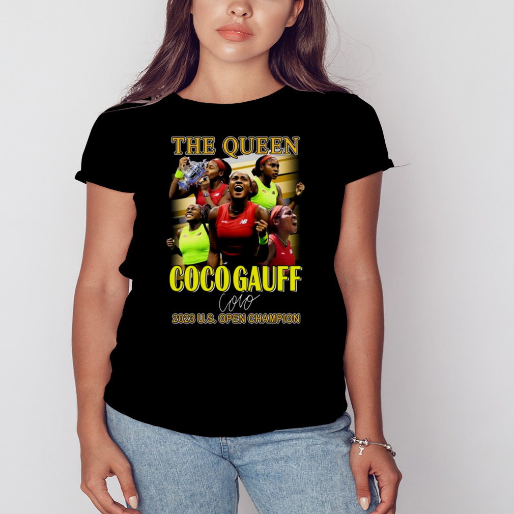 The Queen Coco Gauff 2023 Us Open Champion Signature T-shirt 2 Women's tshirt