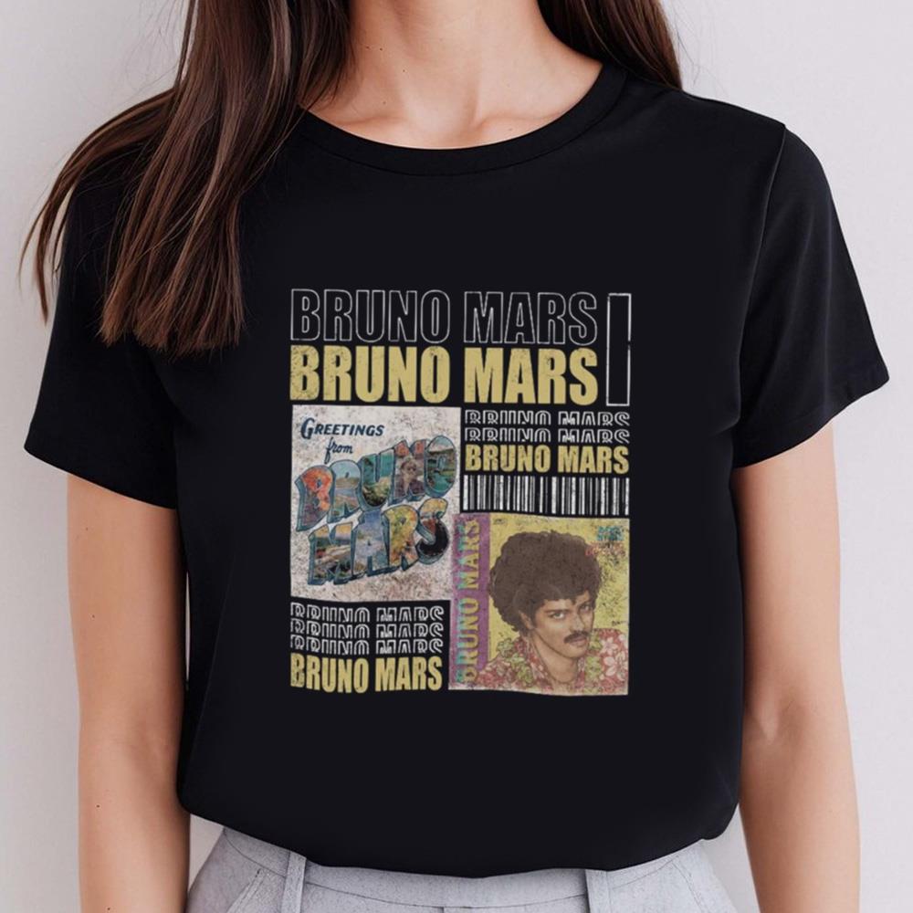 Bruno Mars Shirt Hip Hop 90s Retro Vintage Graphic Tee Comic Rap Gifts Fan Unisex T-Shirt