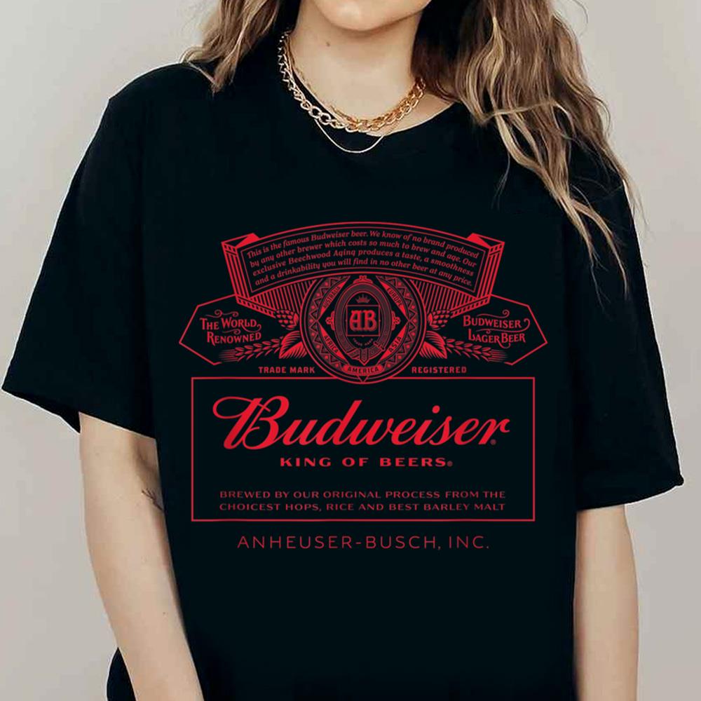 Budweiser mens Classic Budweiser Can Label T-Shirt