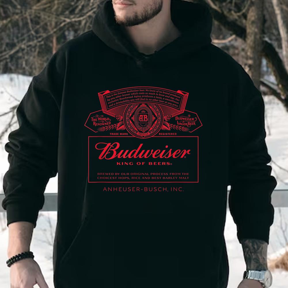 Budweiser mens Classic Budweiser Can Label T-Shirt 4 Budweiser mens Classic Budweiser Can Label T-Shirt