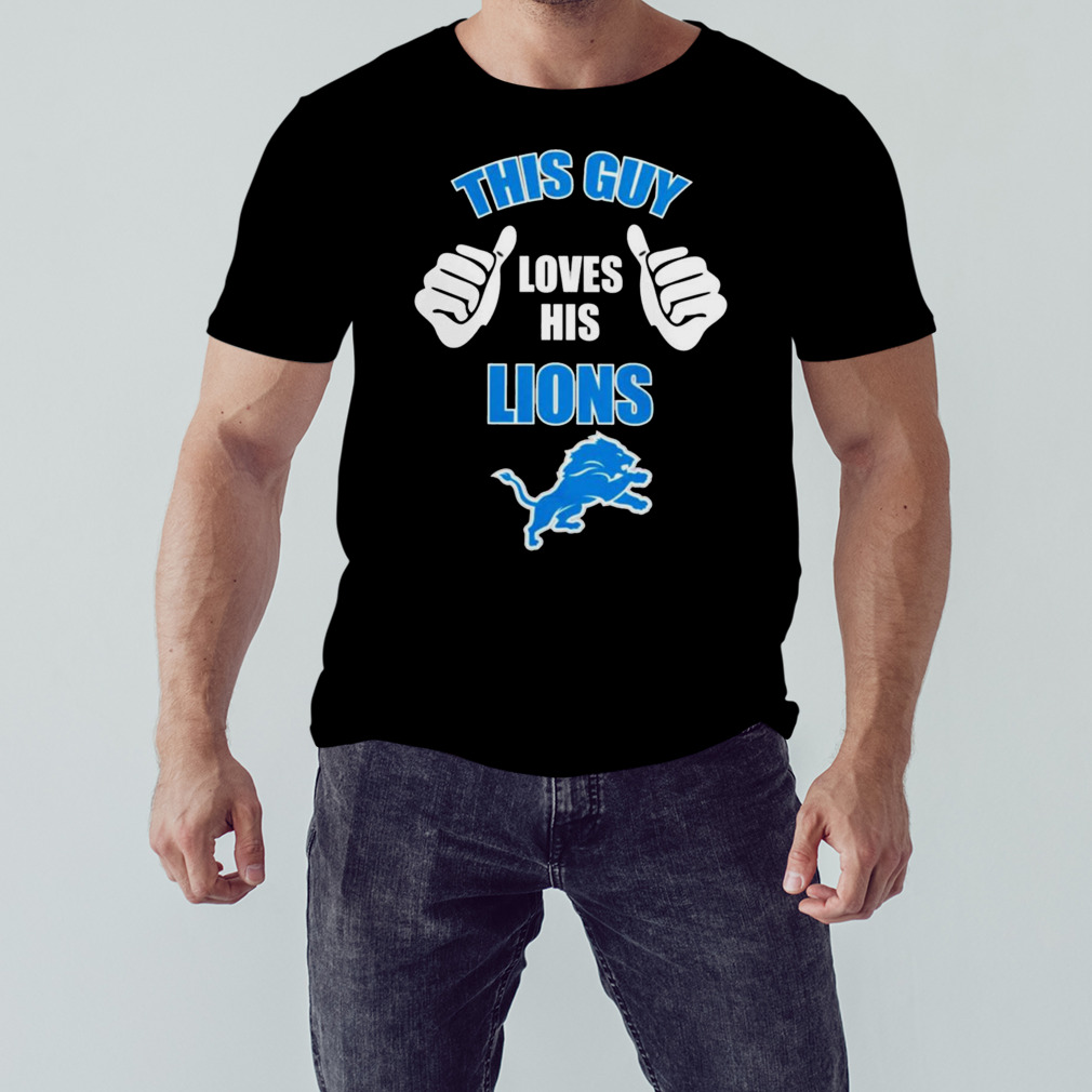 This guy loves his Detroit Lions shirt