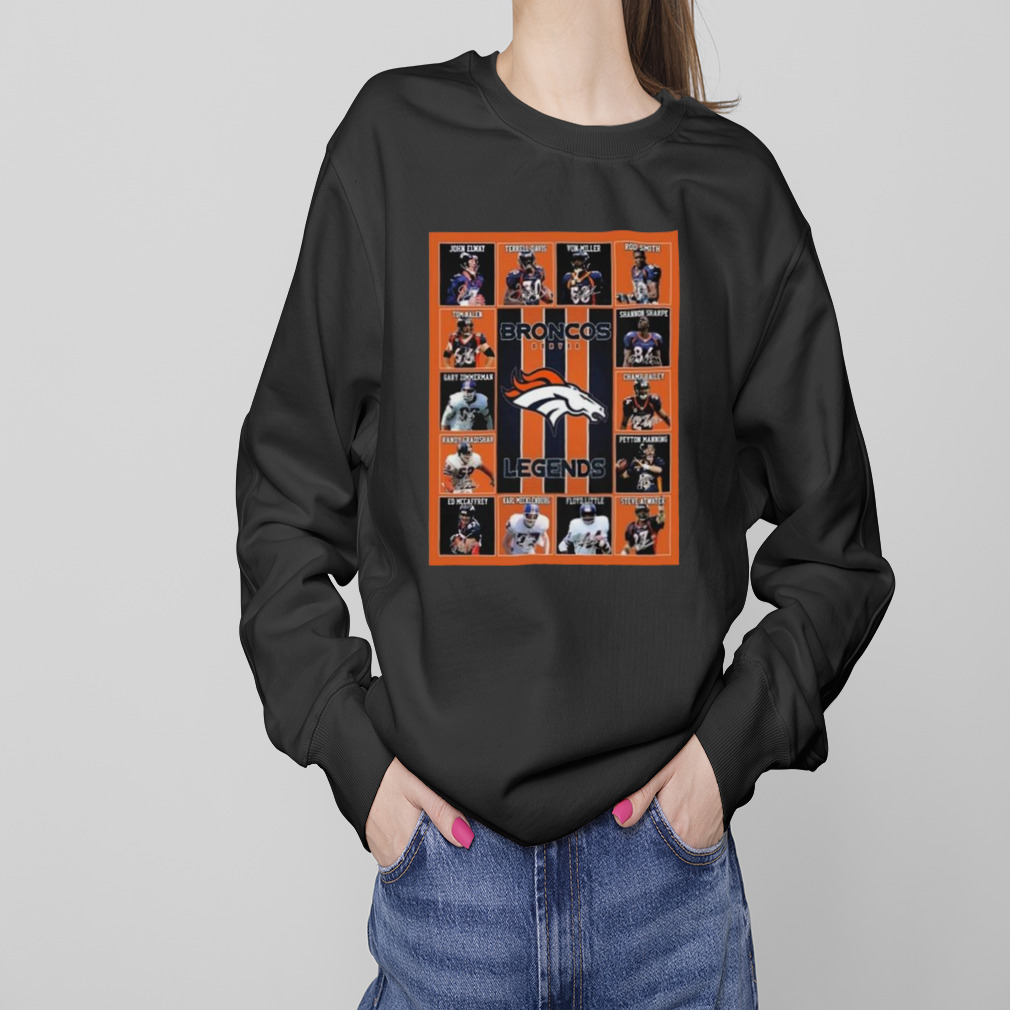 Denver broncos legends John Elway Von Miller Tom Shannon Sharpe photo design t-shirt 4 Sweaters