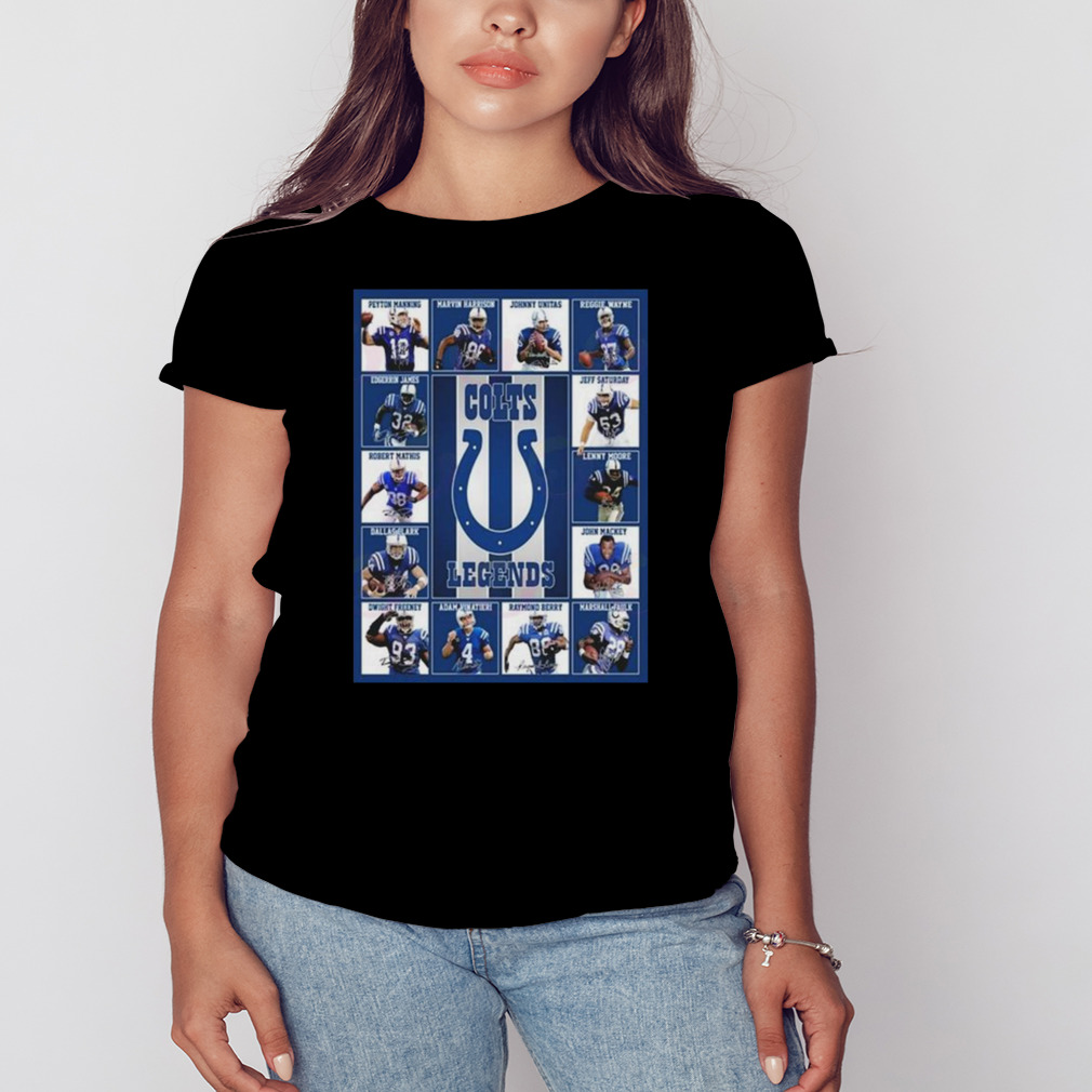 Indianapolis Colts Legends Players 2023 Signatures shirt 2 Women's tshirt