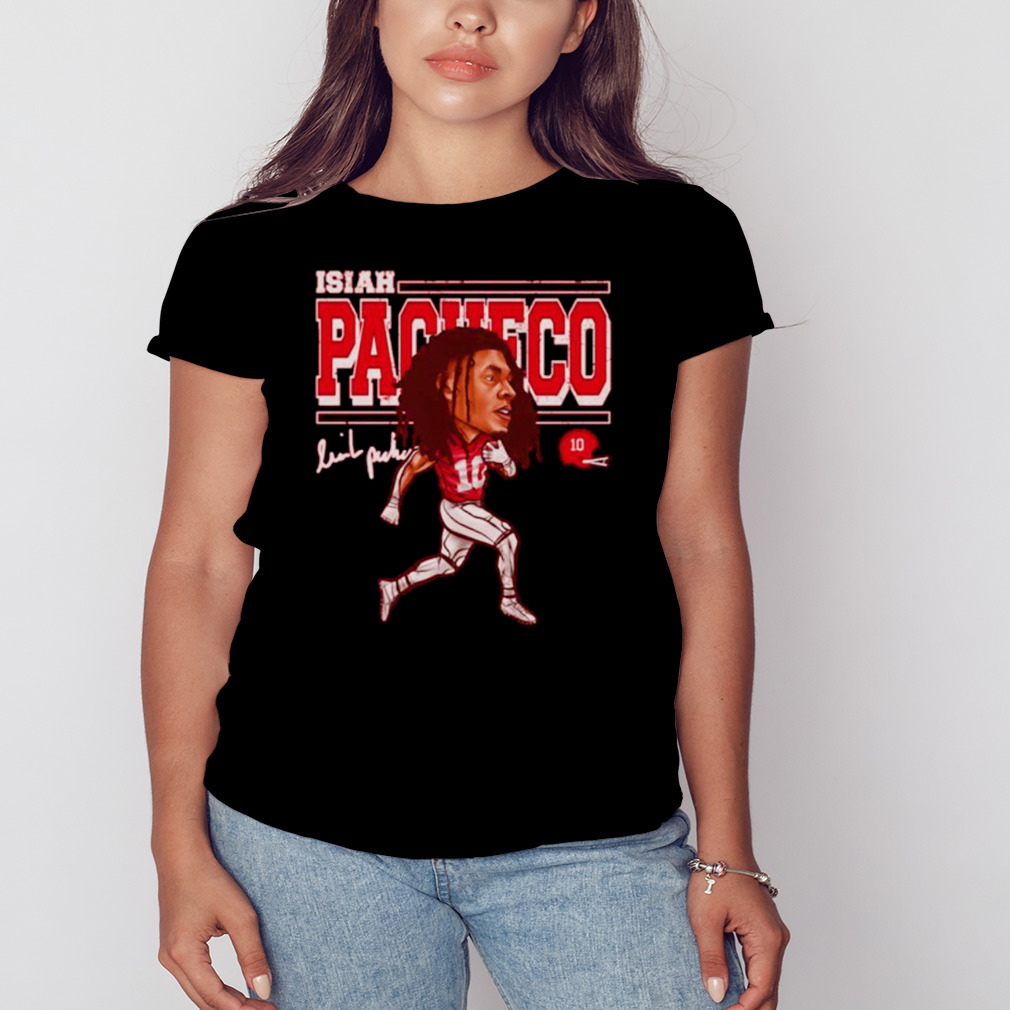 Isiah Pacheco Kansas City Cartoon football shirt 2 Women's tshirt