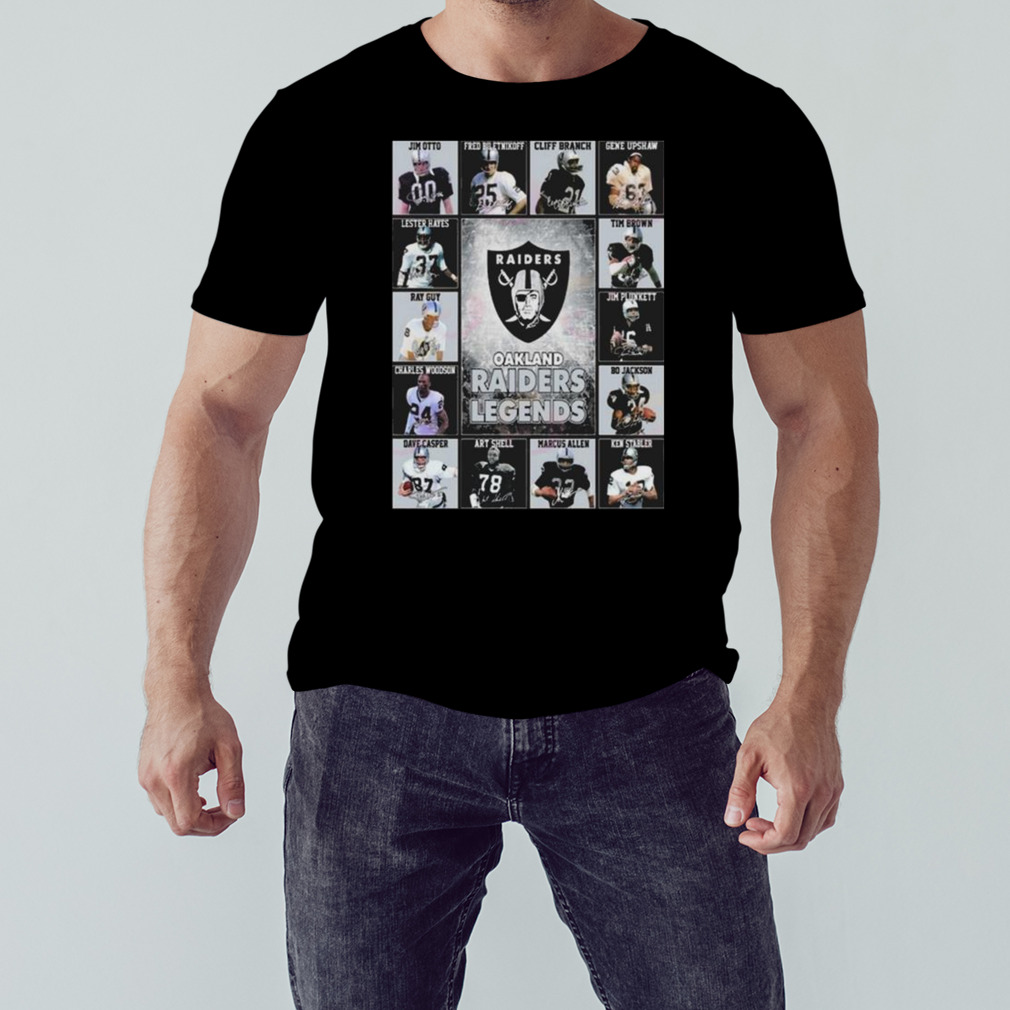 Las Vegas Raiders Legends Players 2023 Signatures shirt 1 Unisex tshirt