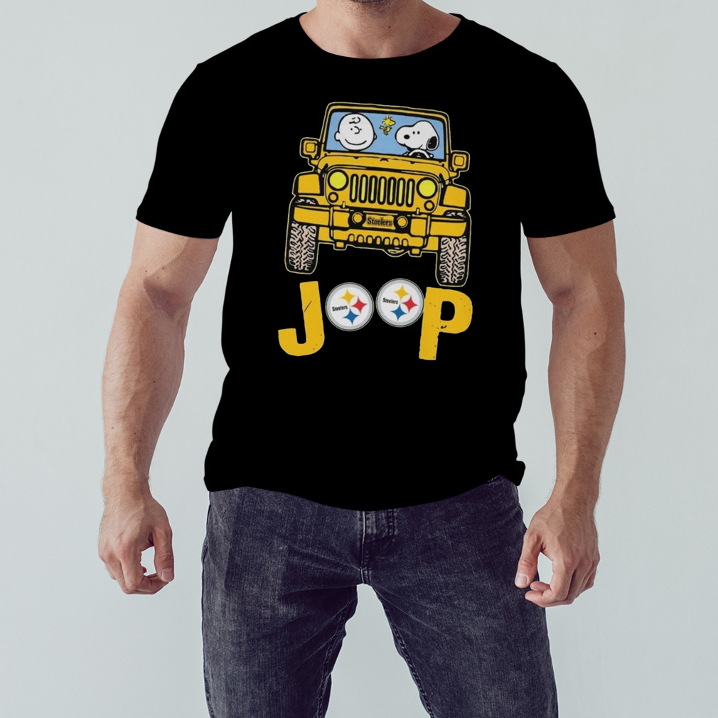 Peanuts Charlie Brown Snoopy And Woodstock Jeep Pittsburgh Steelers Shirt -  Peanutstee