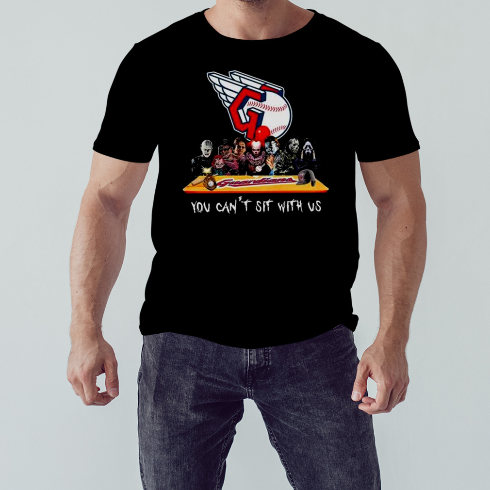 Cleveland Guardians horror movie characters you can’t sit with us shirt 1 Unisex tshirt