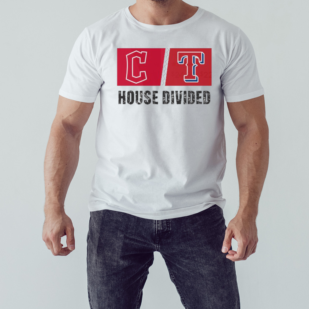 Cleveland Guardians vs Texas Rangers House Divided Shirt 1 Unisex shirt