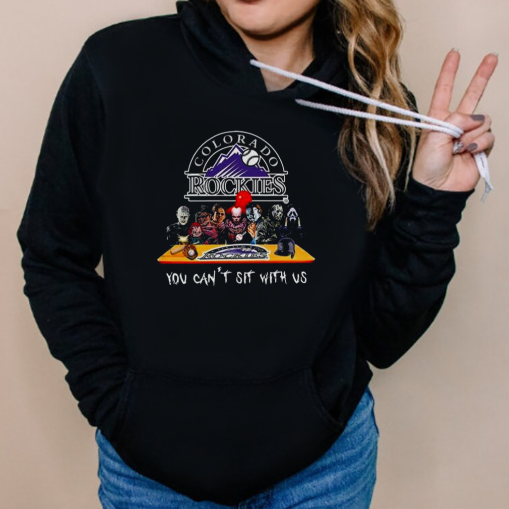 Colorado Rockies horror movie characters you can’t sit with us shirt 5 Hoodies