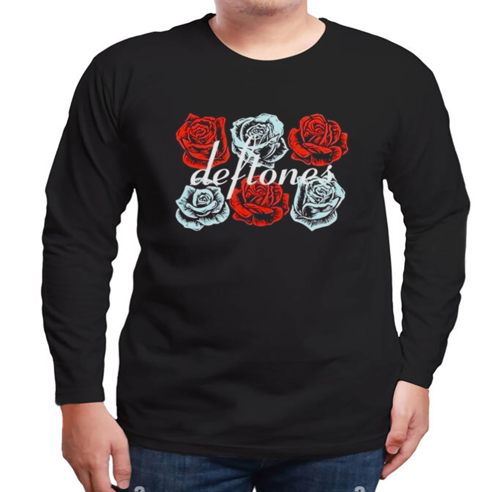 Deftones Red & Blue Roses Boyfriend Fit Girls T-shirt 3 Longsleeve tshirt