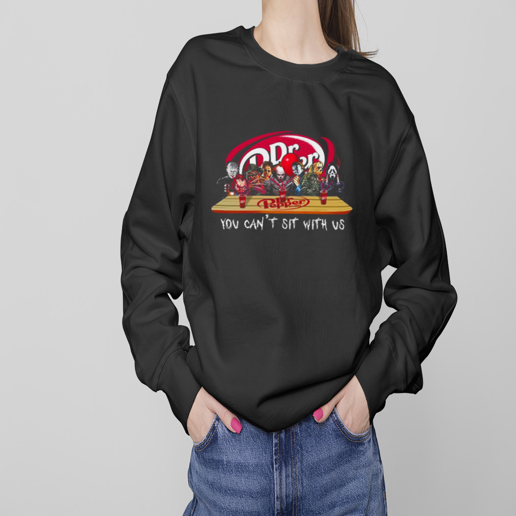 Dr Pepper horror movie characters you can’t sit with us shirt 4 Sweaters