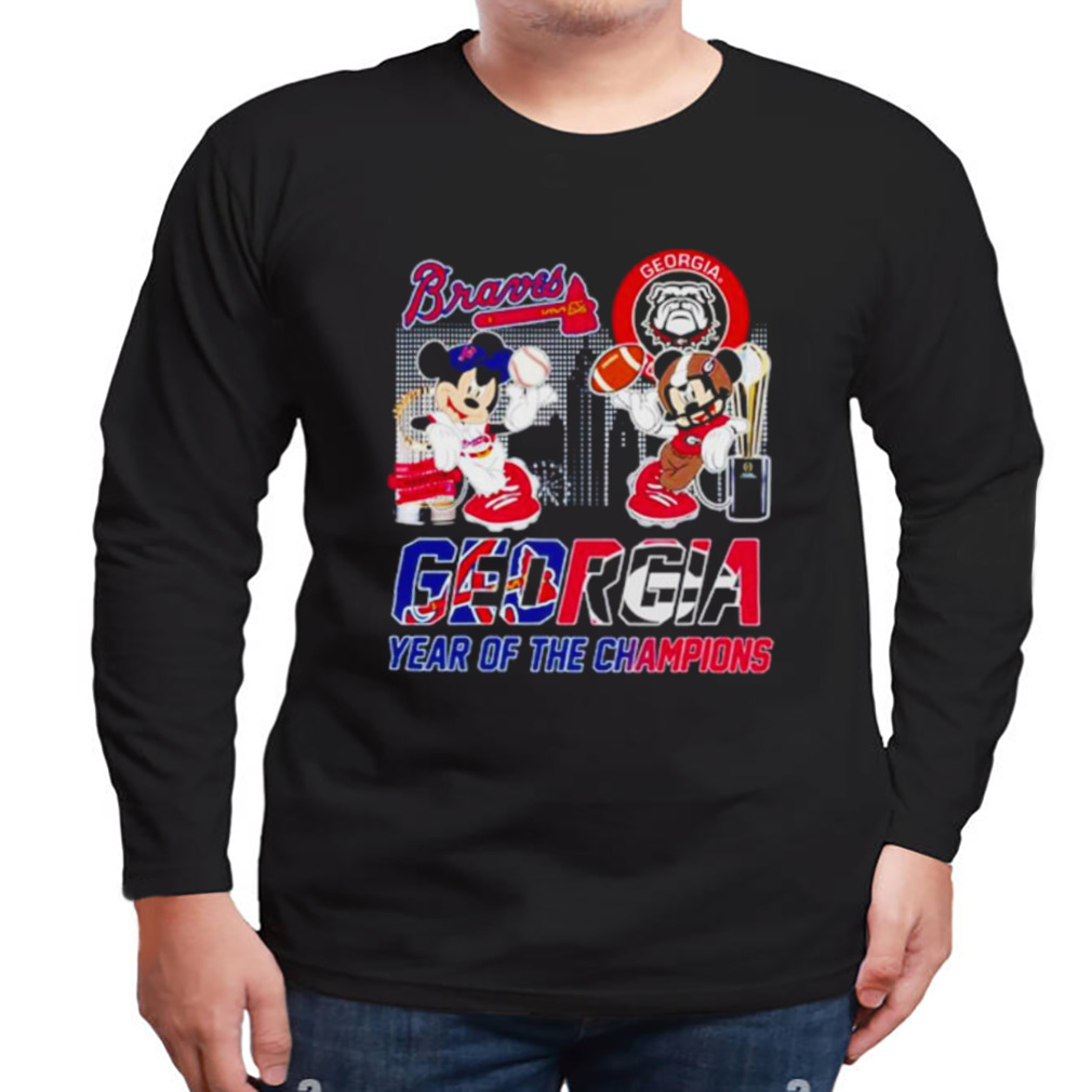 Georgia Bulldogs and Atlanta Braves Georgia year of the champions shirt 3 Longsleeve tshirt