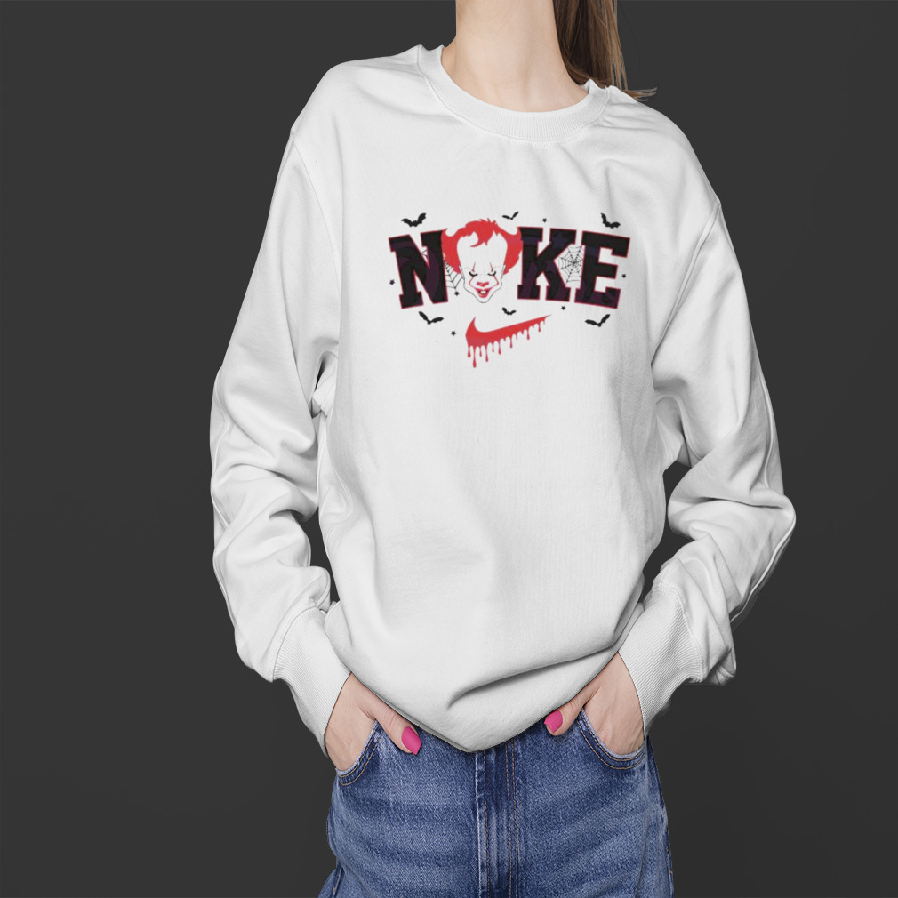 Horror Movie Character Pennywise Halloween Nike Logo 2023 T-shirt 4 Sweater