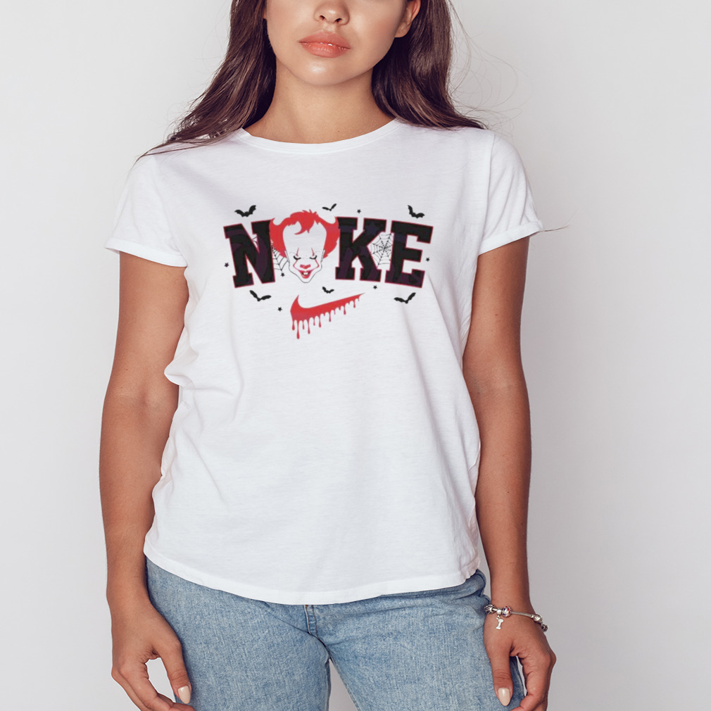 Horror Movie Character Pennywise Halloween Nike Logo 2023 T-shirt 2 Women's shirt