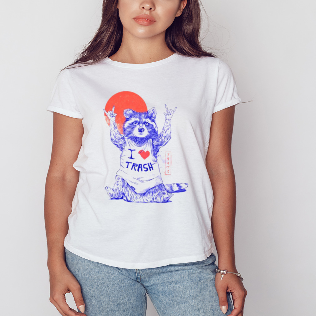 I love trash cute funny metal raccoon shirt 2 Women's shirt