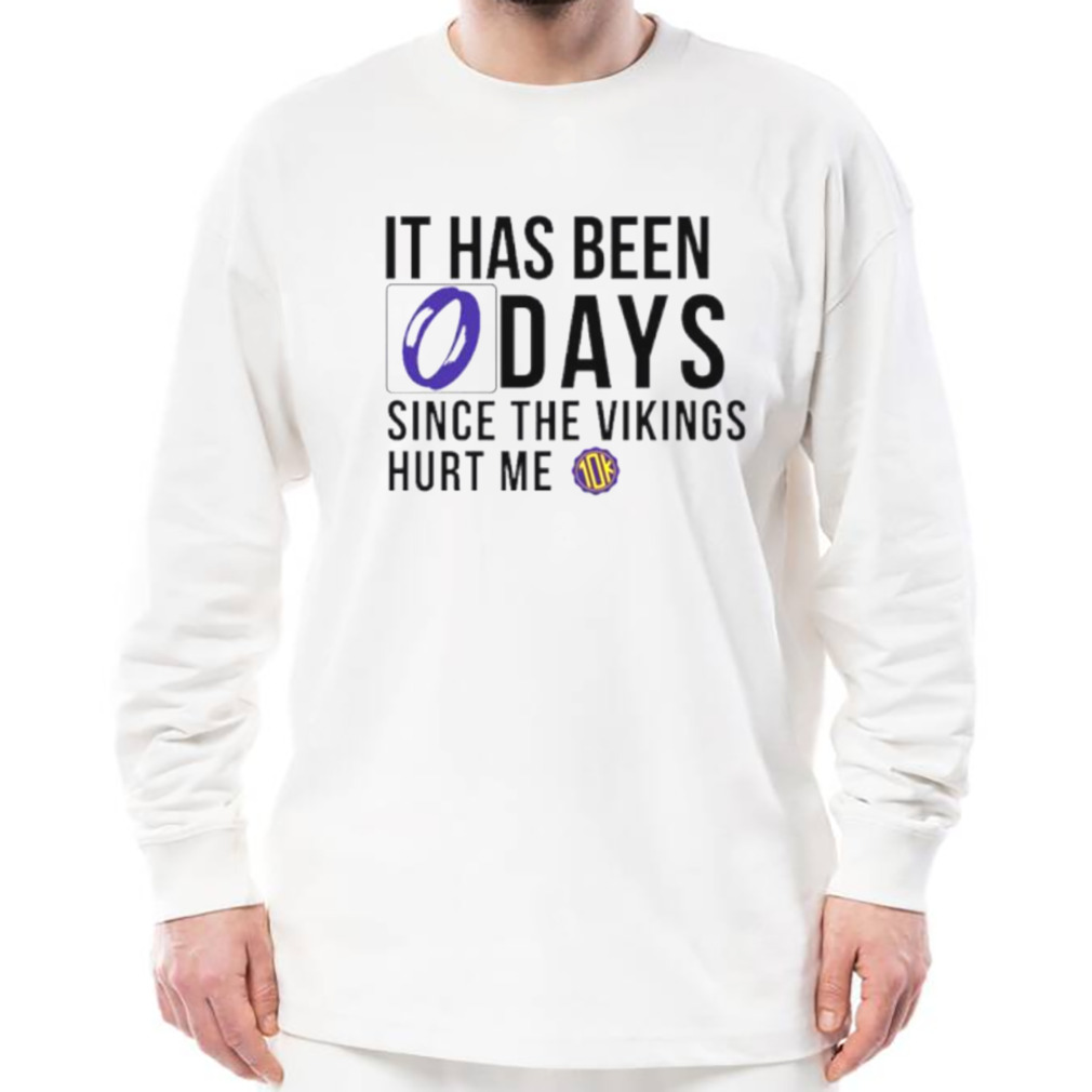 It has been 0 days since the vikings hurt me shirt 3 Longsleeve shirt