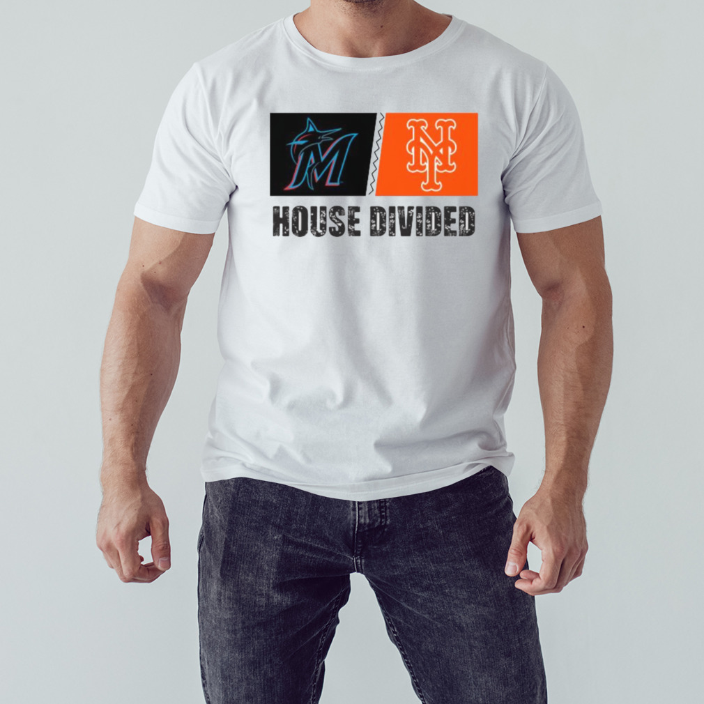 Miami Marlins vs New York Mets House Divided Shirt 1 Unisex shirt