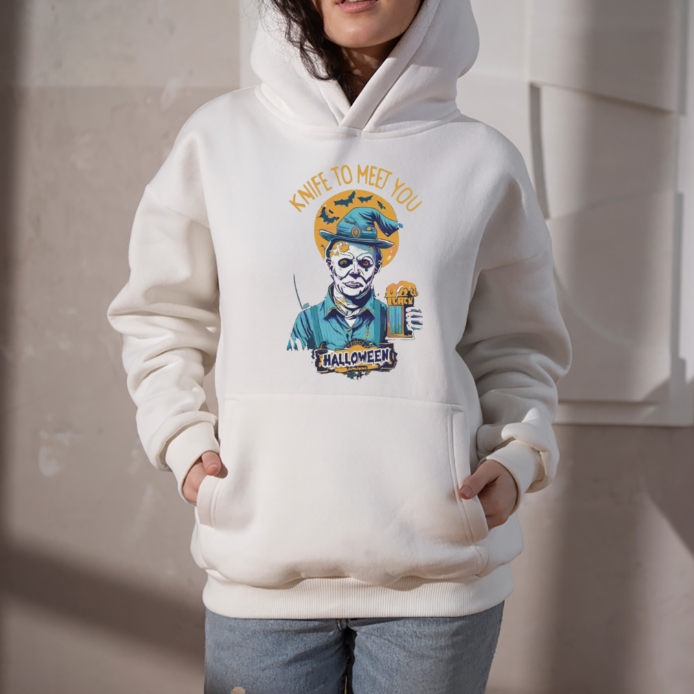 Michael Myers Drink Beer Knife To Meet You Halloween 2023 T-shirt 5 Hoodie