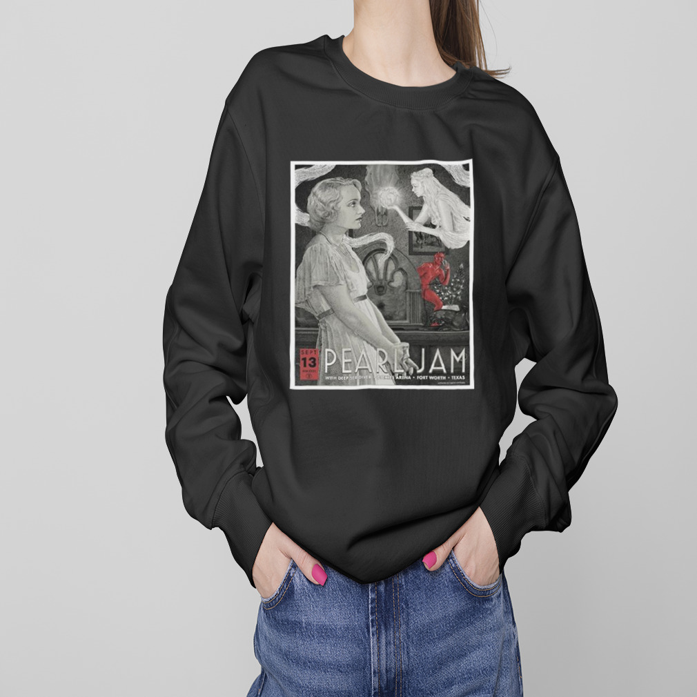 Pearl Jam Ft Worth Event Poster With Deep Sea Diver Dickies Arena Texas September 13 2023 T-Shirt 4 Sweaters