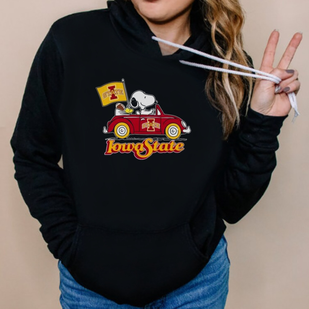 Snoopy And Woodstock Driver Car Iowa State Cyclones 2023 T-Shirt 5 Hoodies