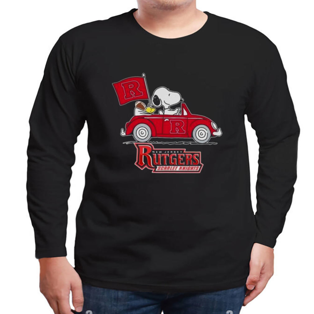 Snoopy And Woodstock Driver Car Rutgers Scarlet Knights 2023 T-Shirt 3 Longsleeve tshirt