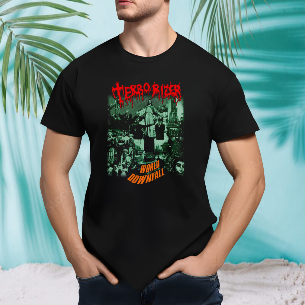 World Downfall By Terrorizer Old School Death Grind Metal shirt