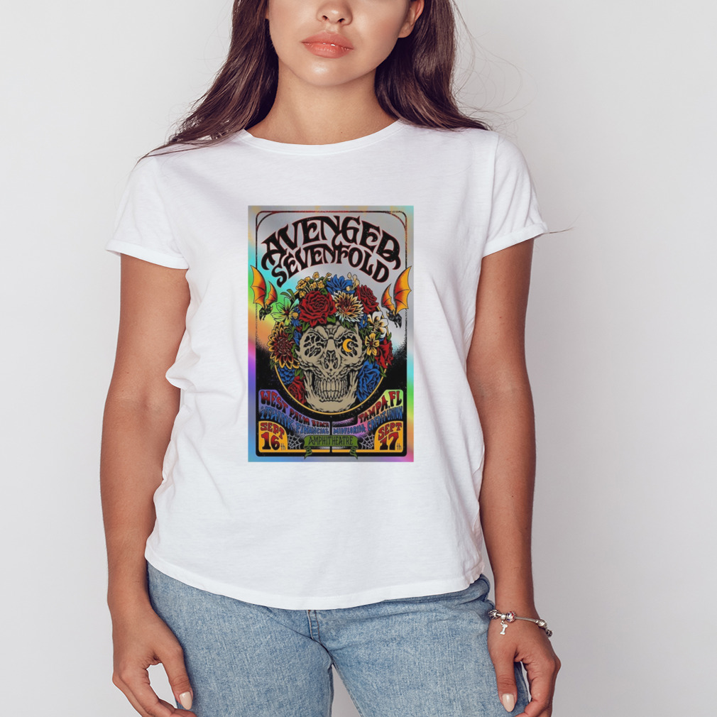 Avenged Sevenfold Sept 16-17, 2023 West Palm Beach iTHINK Financial Amphitheatre Poster Shirt 2 Women's shirt
