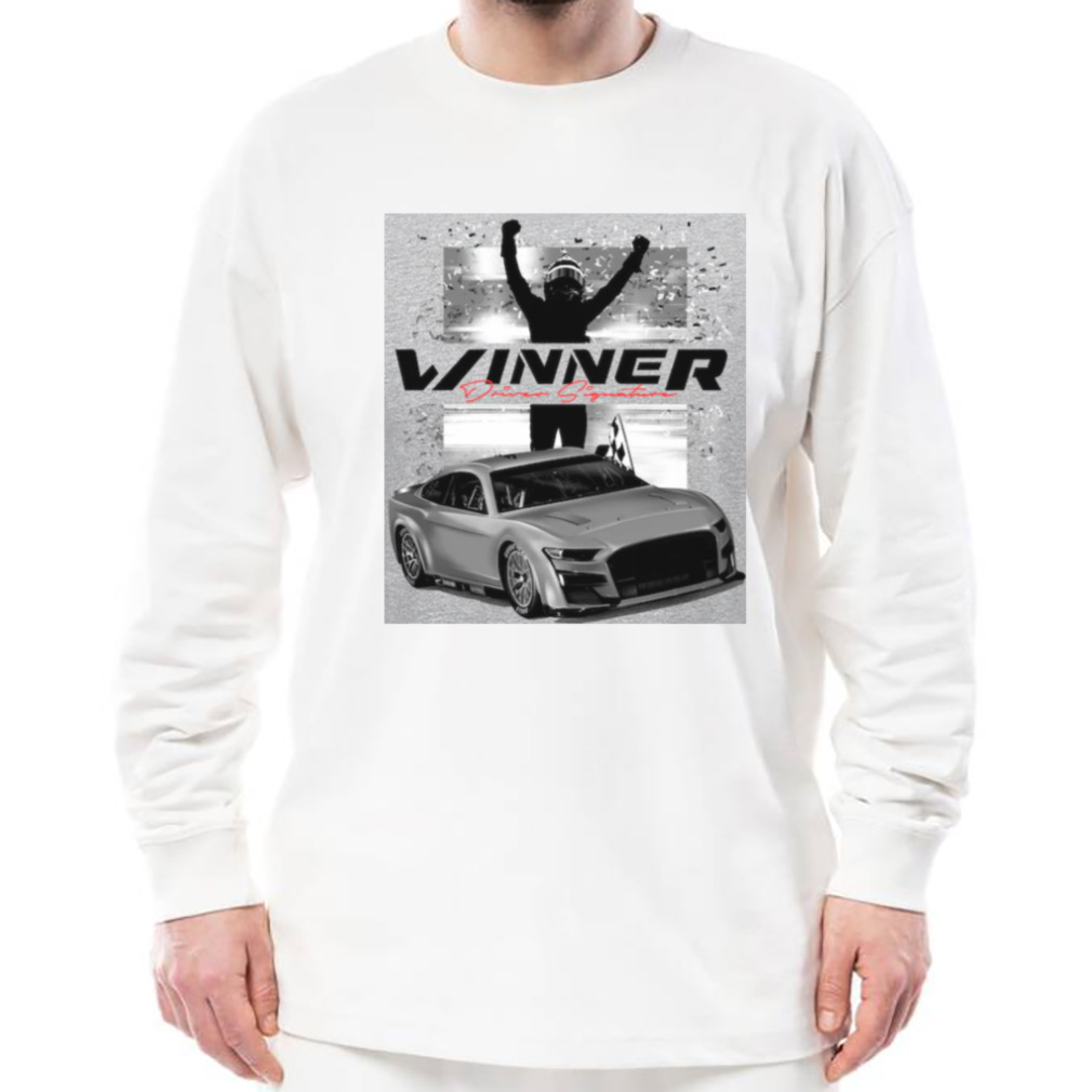 Denny Hamlin Checkered Flag Sports 2023 Bass Pro Shops Night Race Winner T-Shirt 3 Longsleeve shirt