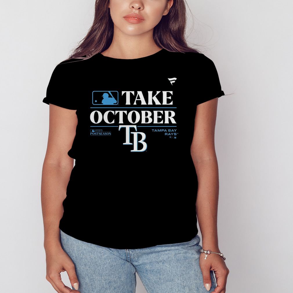 Men’s Tampa Bay Rays Navy 2023 Postseason Locker Room T-Shirt 2 Women's tshirt