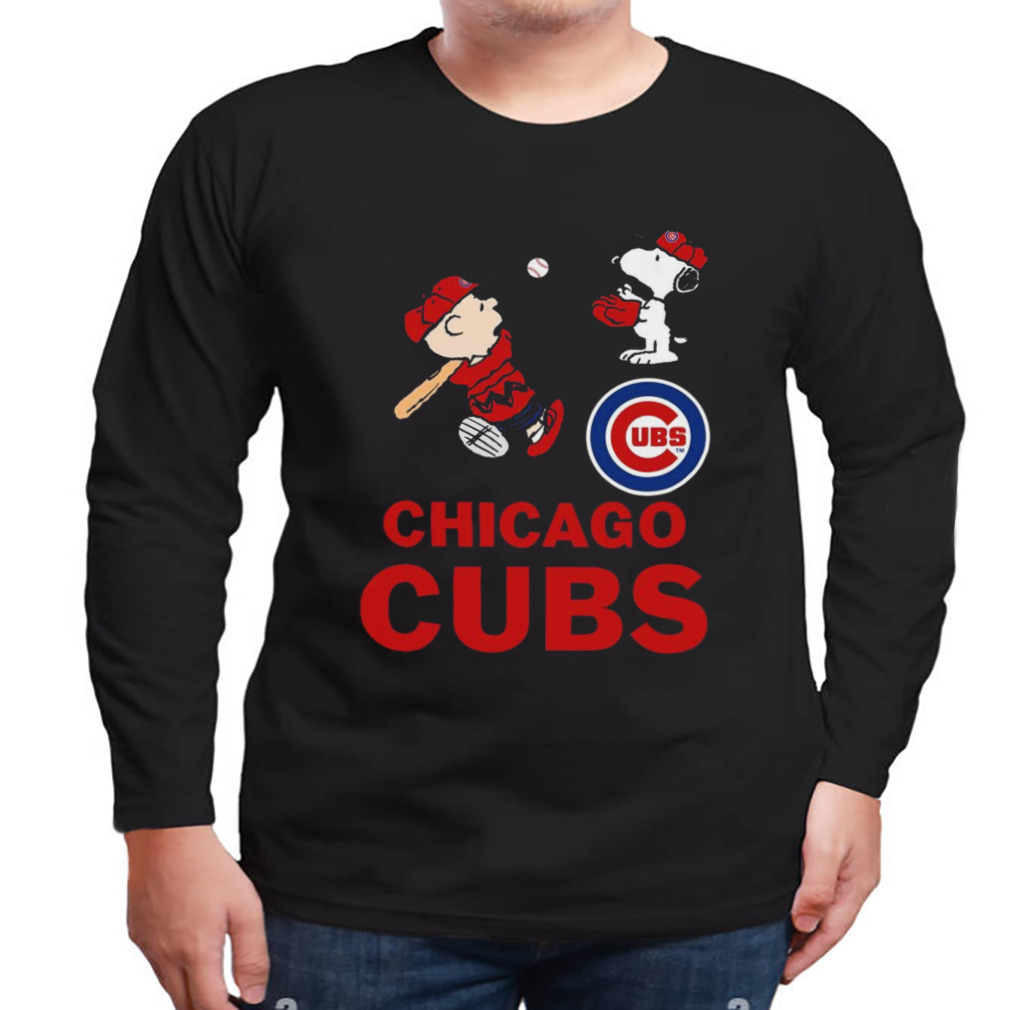 Peanuts Charlie Brown And Snoopy Playing Baseball Chicago Cubs shirt 3 Longsleeve tshirt
