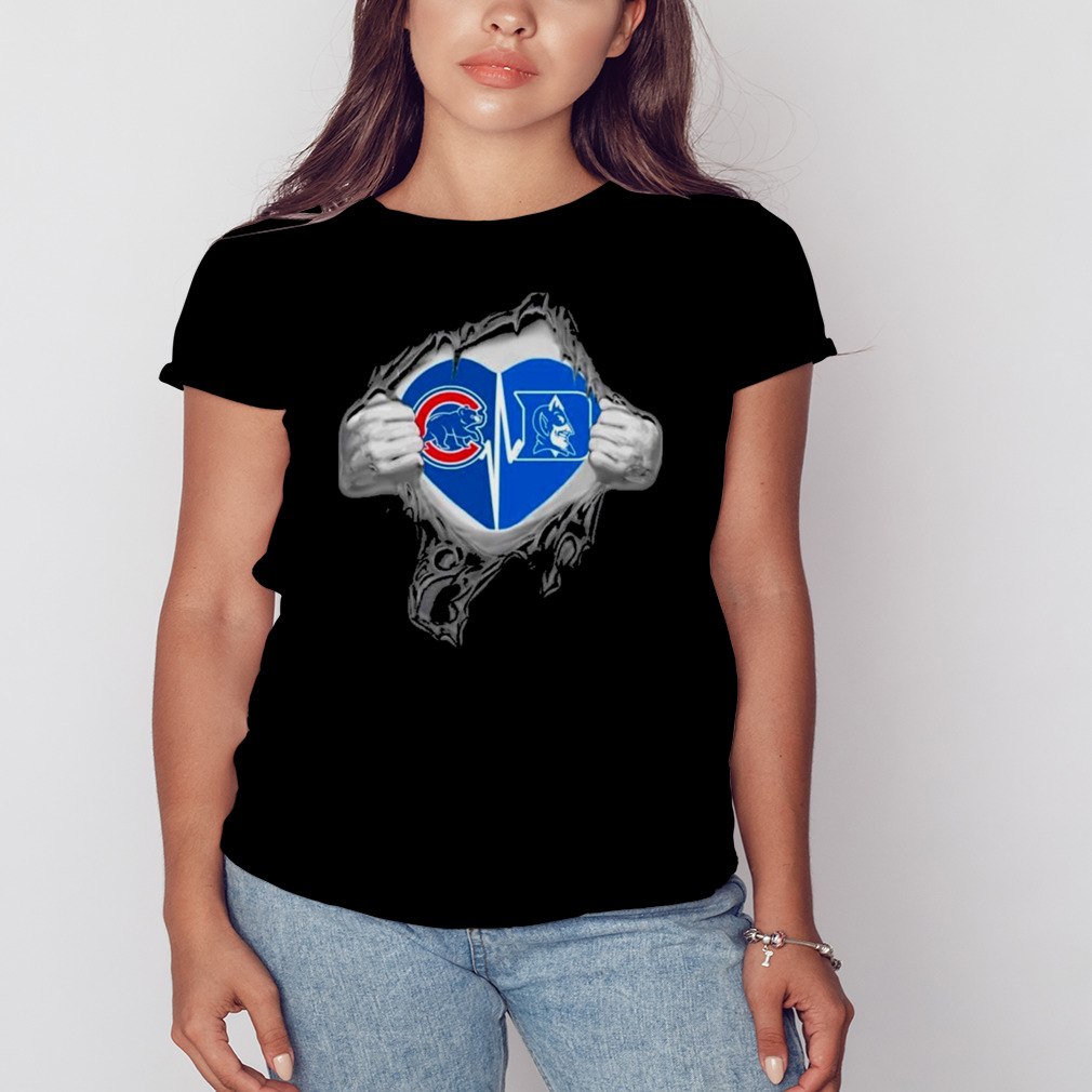 Blood Inside Me Chicago Cubs And Duke Blue Devils It’s In My Heart T-Shirt 2 Women's tshirt