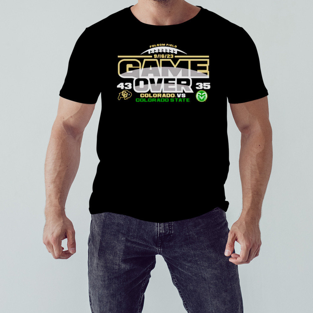 Game Over Colorado Buffaloes vs. Colorado State Rams 2023 Rocky Mountain Showdown Football shirt 1 Unisex tshirt