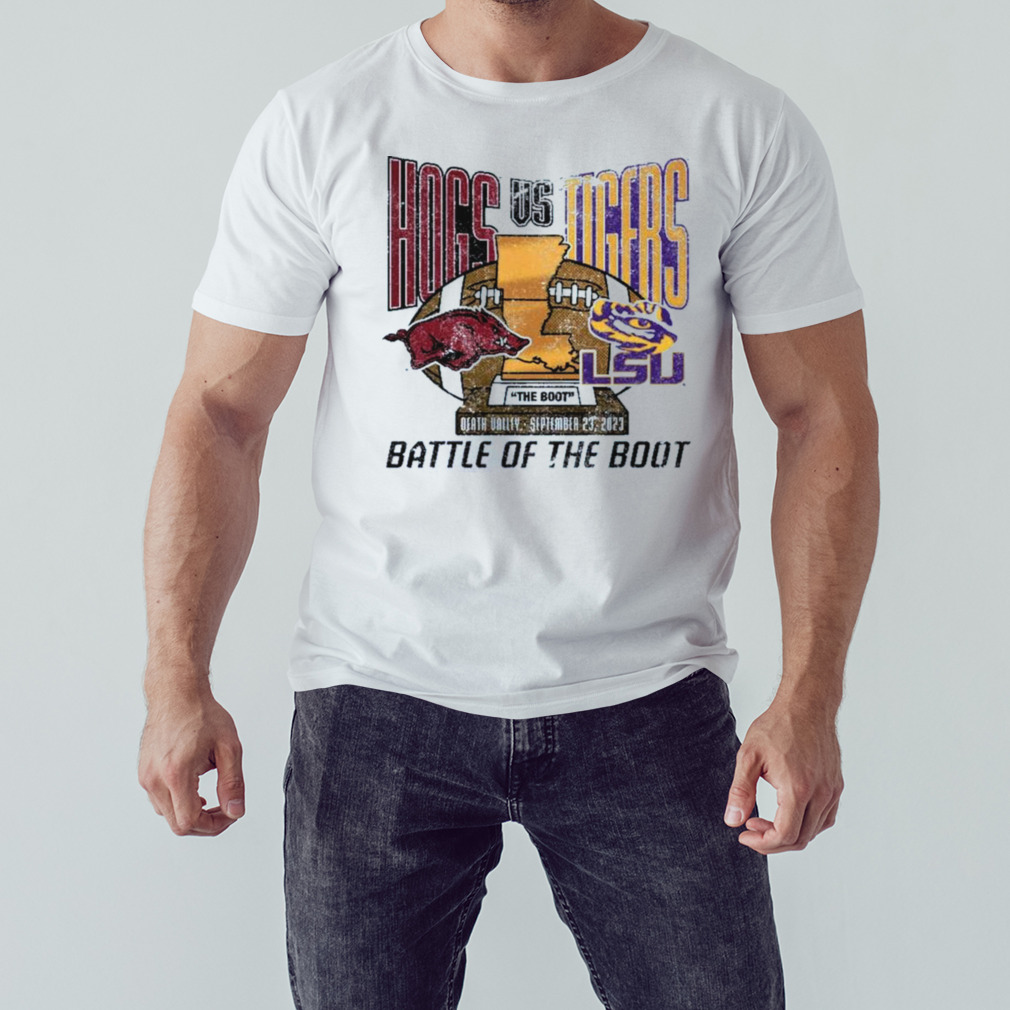 Arkansas Razorbacks Vs LSU Tigers September 23 2023 Battle Of The Boot T-Shirt