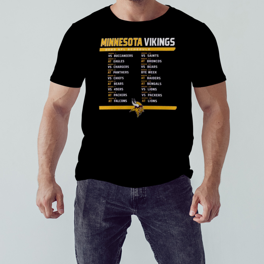 Minnesota Vikings 2023 Nfl Schedule Shirt - Peanutstee