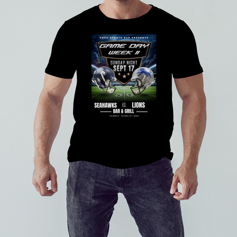 Seattle Seahawks Vs Detroit Lions Game Day Week II 2023 Comfort Colors  Shirt - Bring Your Ideas, Thoughts And Imaginations Into Reality Today