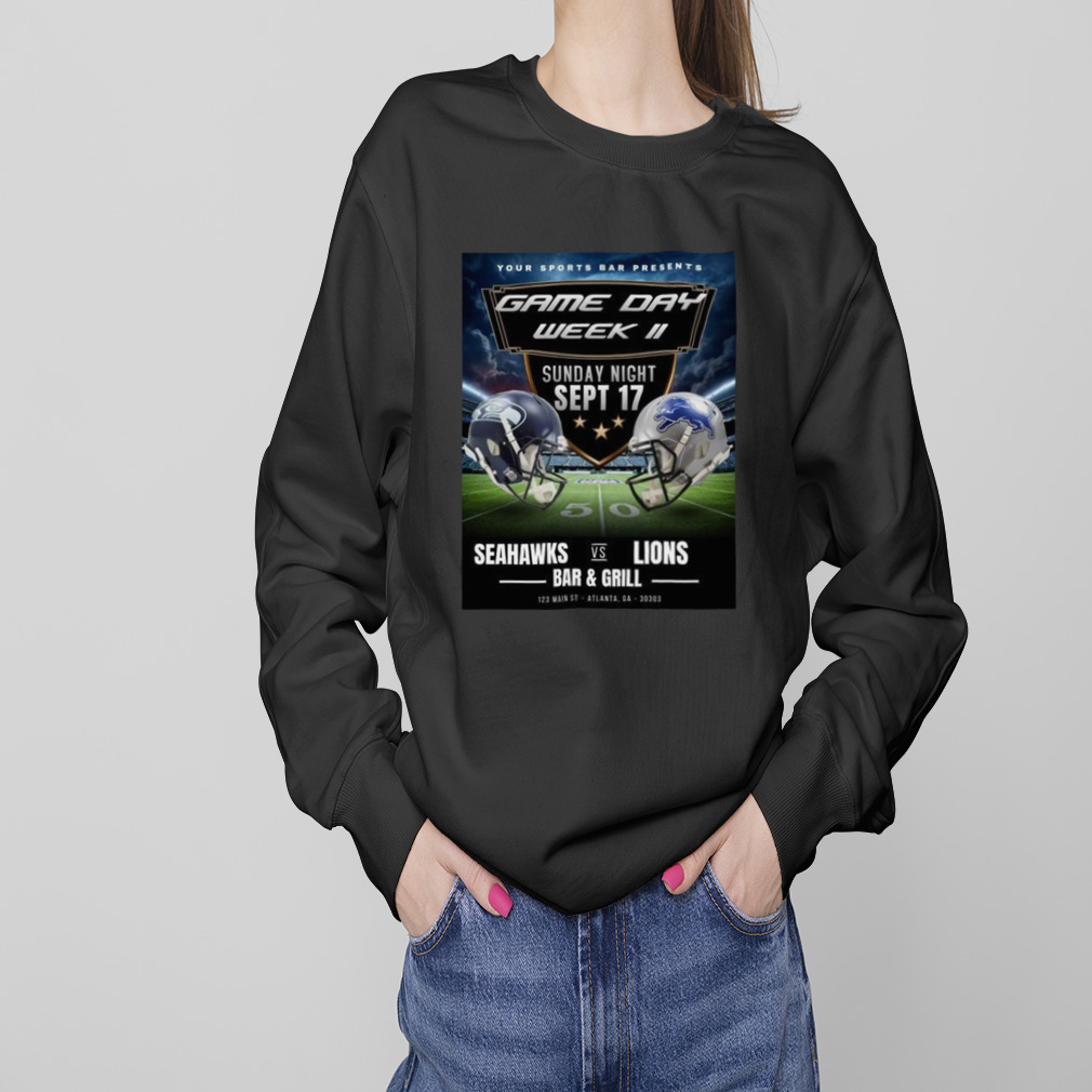 Seattle Seahawks Vs Detroit Lions Game Day Week II 2023 Shirt - Limotees