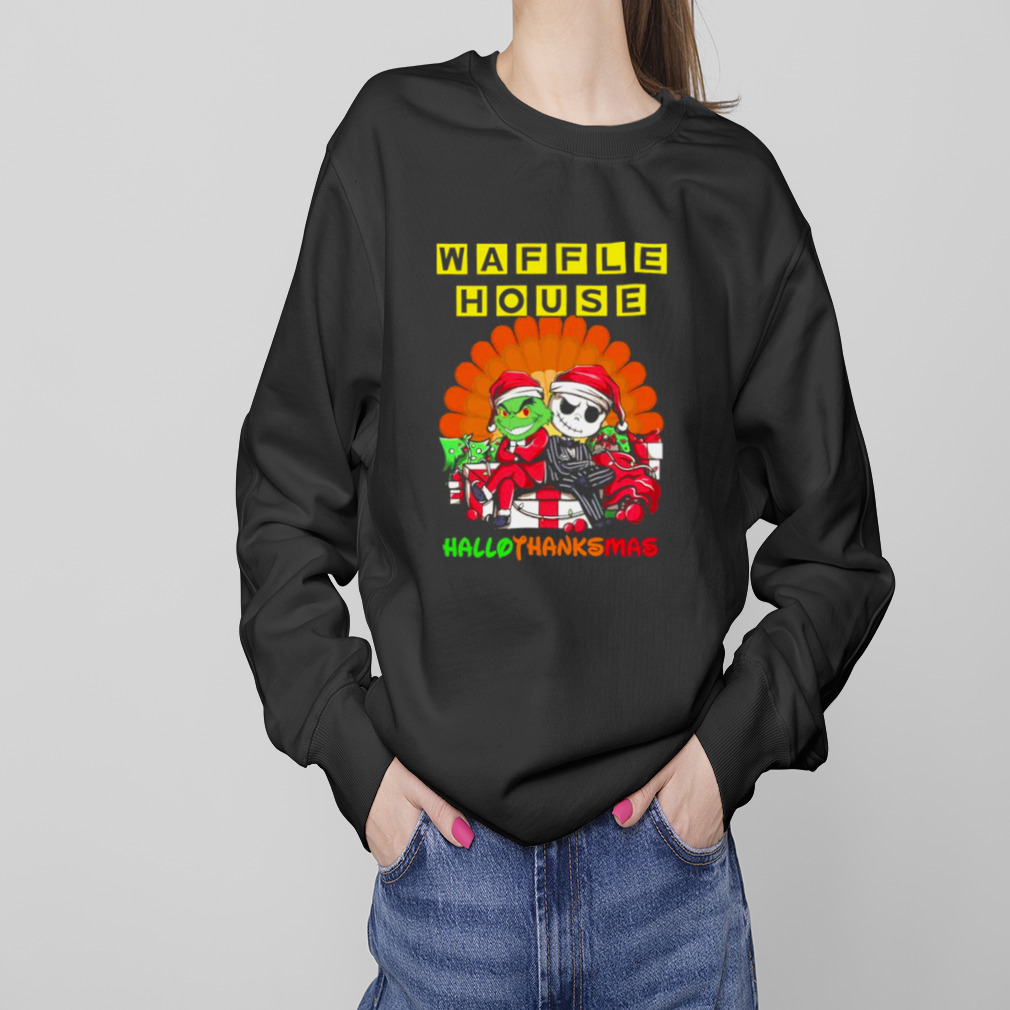 The Grinch Waffle House Hallothanksmas 2023 Shirt, hoodie