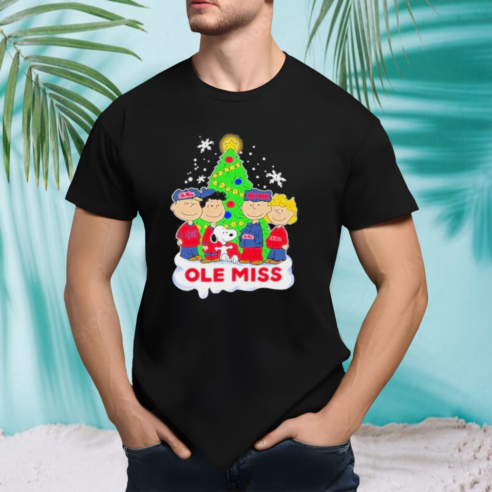 The Peanuts Characters Ole Miss Christmas 2023 Shirt