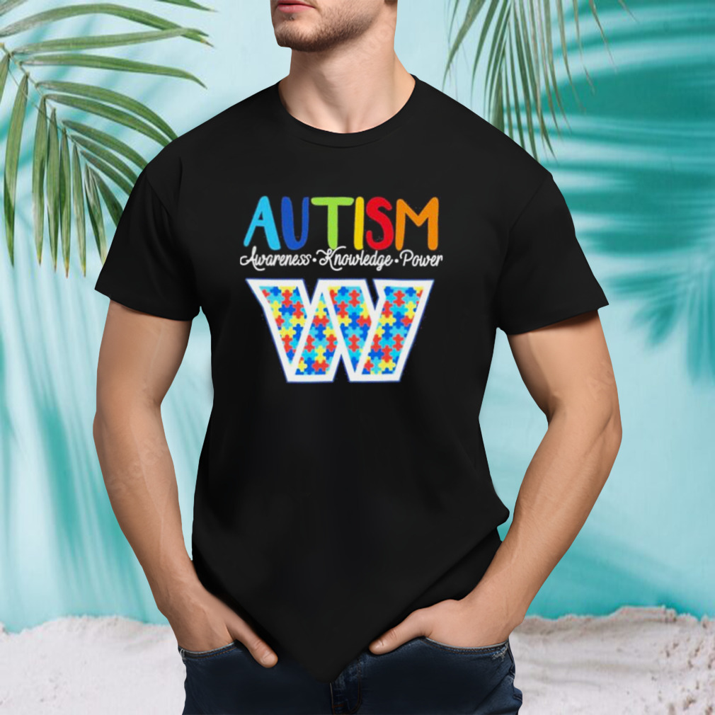 Washington Commanders autism awareness knowledge power shirt