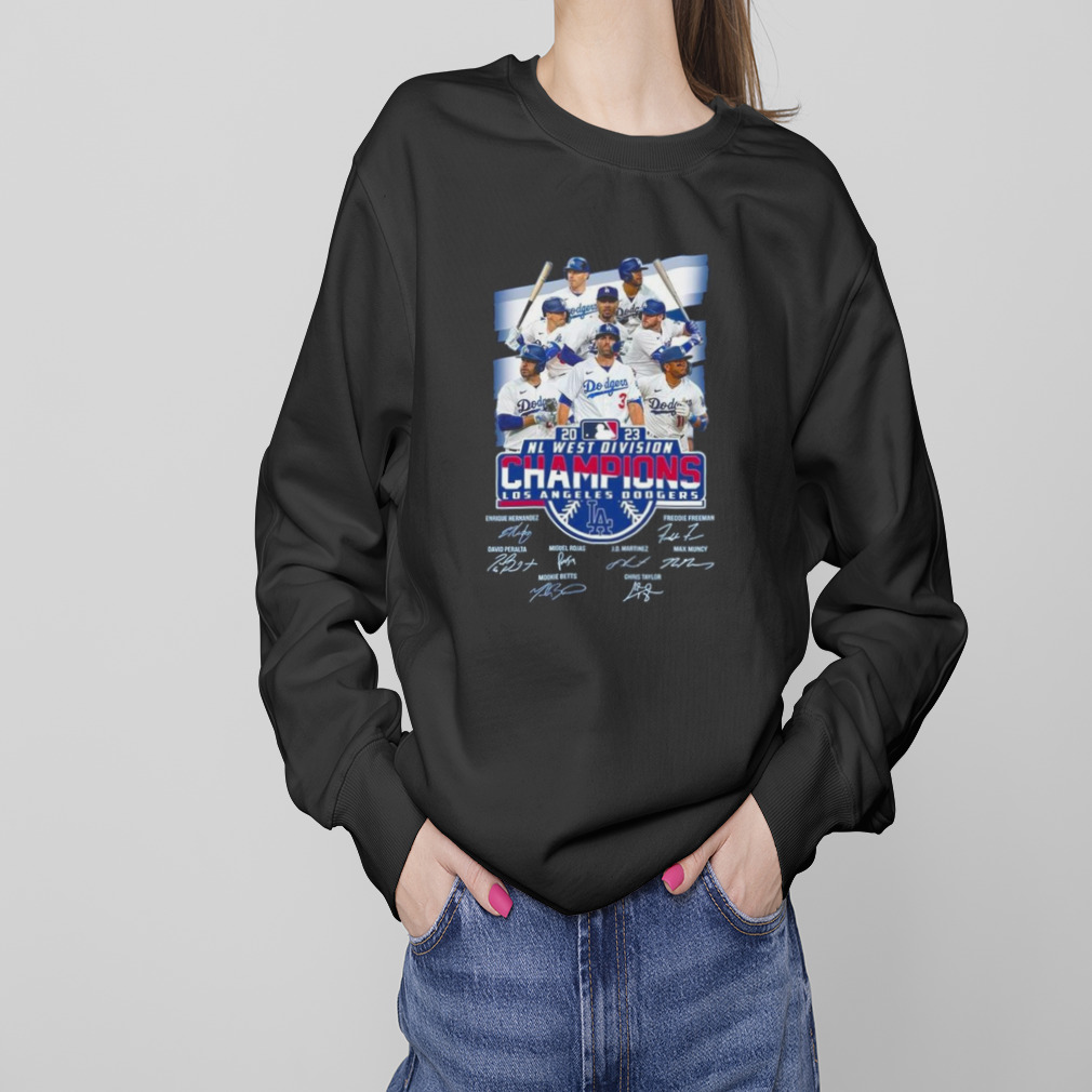 2023 AL West Division Champions Los Angeles Dodgers Signatures T-Shirt 4 Sweaters