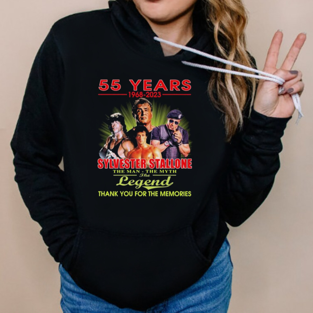 55 Years 1968 – 2023 Sylvester Stallone The Man – The Myth – The Legend Thank You For The Memories T-Shirt 5 Hoodies